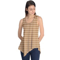 Pattern Gingerbread Brown Sleeveless Tunic by Simbadda