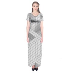 Design Grafis Pattern Short Sleeve Maxi Dress by Simbadda