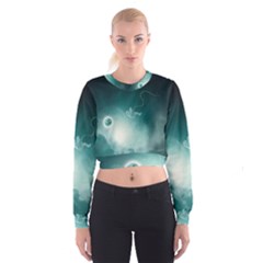 Astronaut Space Travel Gravity Women s Cropped Sweatshirt by Simbadda