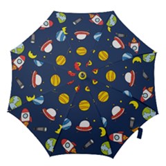 Space Background Design Hook Handle Umbrellas (small) by Simbadda