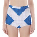 Scotland Flag Surface Texture Color Symbolism High-Waisted Bikini Bottoms View1