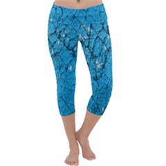 Surface Grunge Scratches Old Capri Yoga Leggings by Simbadda
