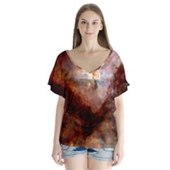 Carina Nebula Flutter Sleeve Top by SpaceShop