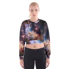 Celestial Fireworks Women s Cropped Sweatshirt by SpaceShop