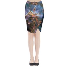 Pillar And Jets Midi Wrap Pencil Skirt by SpaceShop