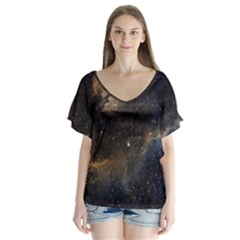 Seagull Nebula Flutter Sleeve Top by SpaceShop