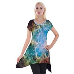 Crab Nebula Short Sleeve Side Drop Tunic by SpaceShop