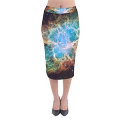 Crab Nebula Velvet Midi Pencil Skirt by SpaceShop