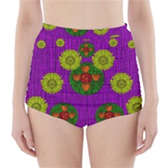 Buddha Blessings Fantasy High-waisted Bikini Bottoms by pepitasart