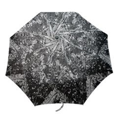 Fern Raindrops Spiderweb Cobweb Folding Umbrellas by Simbadda
