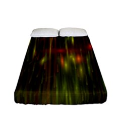 Fractal Rain Fitted Sheet (full/ Double Size) by Simbadda