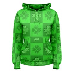 Fabric Shamrocks Clovers Women s Pullover Hoodie by Simbadda