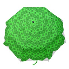 Shamrocks 3d Fabric 4 Leaf Clover Folding Umbrellas by Simbadda
