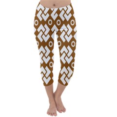 Art Abstract Background Pattern Capri Winter Leggings  by Simbadda
