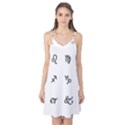Set Of Black Web Dings On White Background Abstract Symbols Camis Nightgown View1