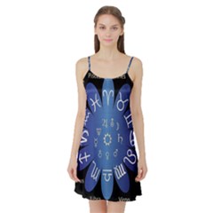 Astrology Birth Signs Chart Satin Night Slip by Amaryn4rt