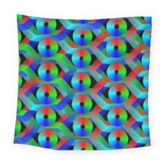 Bee Hive Color Disks Square Tapestry (large) by Amaryn4rt