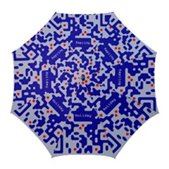Digital Computer Graphic Qr Code Is Encrypted With The Inscription Golf Umbrellas by Amaryn4rt