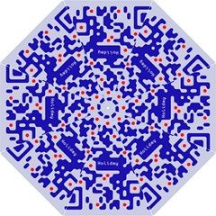 Digital Computer Graphic Qr Code Is Encrypted With The Inscription Hook Handle Umbrellas (large) by Amaryn4rt