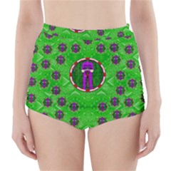 Smoking Hot Cartoon Lady High-waisted Bikini Bottoms by pepitasart