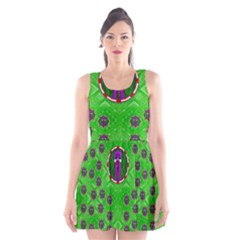 Smoking Hot Cartoon Lady Scoop Neck Skater Dress by pepitasart