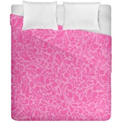 Pink Pattern Duvet Cover Double Side (california King Size) by Valentinaart