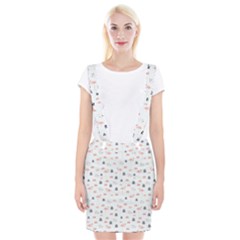 Cute Flamingos And  Leaves Pattern Suspender Skirt by TastefulDesigns