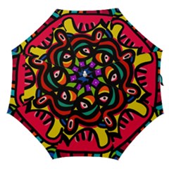 A Seamless Crazy Face Doodle Pattern Straight Umbrellas by Amaryn4rt