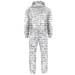 Handwriting  Hooded Jumpsuit (men)  by Valentinaart