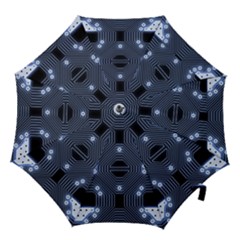 A Completely Seamless Tile Able Techy Circuit Background Hook Handle Umbrellas (large) by Simbadda