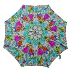 Fur Fabric Hook Handle Umbrellas (small) by Simbadda