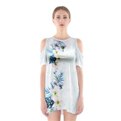 Light Blue Hawaii  2 Cutout Shoulder One Piece by CoolDesigns