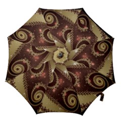 Space Fractal Abstraction Digital Computer Graphic Hook Handle Umbrellas (small) by Simbadda