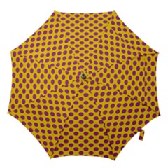Polka Dot Purple Yellow Orange Hook Handle Umbrellas (small) by Mariart