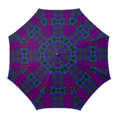 Purple Seamless Pattern Digital Computer Graphic Fractal Wallpaper Golf Umbrellas by Simbadda
