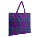 Purple Seamless Pattern Digital Computer Graphic Fractal Wallpaper Zipper Large Tote Bag View2