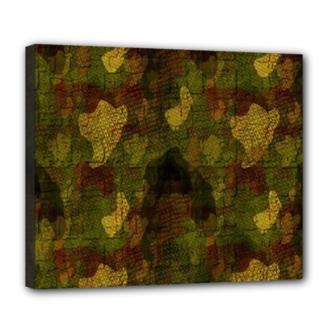 Textured Camo Deluxe Canvas 24  X 20   by Simbadda
