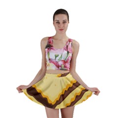 Sandwich Biscuit Chocolate Bread Mini Skirt by Mariart