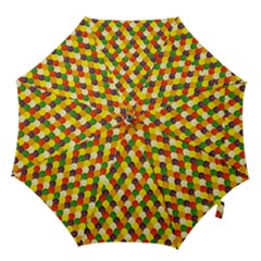 Flower Floral Sunflower Color Rainbow Yellow Purple Red Green Hook Handle Umbrellas (small) by Mariart