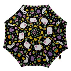 Cute Easter Pattern Hook Handle Umbrellas (small) by Valentinaart