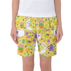 Cute Easter Pattern Women s Basketball Shorts by Valentinaart