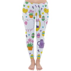 Cute Easter Pattern Classic Winter Leggings by Valentinaart