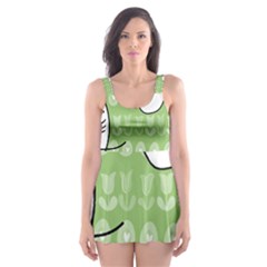 Easter Bunny  Skater Dress Swimsuit by Valentinaart