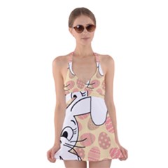 Easter Bunny  Halter Swimsuit Dress by Valentinaart
