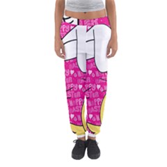 Easter Bunny And Chick  Women s Jogger Sweatpants by Valentinaart