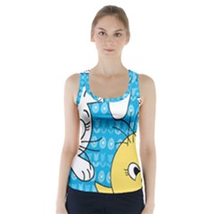 Easter Bunny And Chick  Racer Back Sports Top by Valentinaart