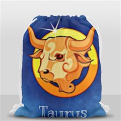 Zodiac Taurus Drawstring Bag (small) by Mariart