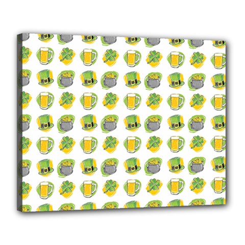 St Patrick S Day Background Symbols Canvas 20  X 16  by Nexatart