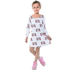 Funny Emoji Laughing Out Loud Pattern  Kids  Long Sleeve Velvet Dress by dflcprintsclothing