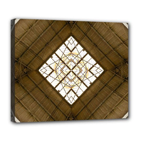 Steel Glass Roof Architecture Deluxe Canvas 24  X 20   by Nexatart
